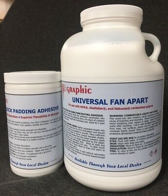 Fan Apart Compound Glue Carbonless Papers 1 Gal. & 1 Qt White Padding Compound