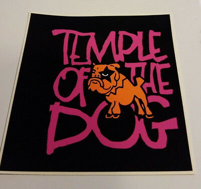 TEMPLE OF THE DOG STICKER COLLECTIBLE RARE VINTAGE 1990'S METAL  WINDOW DECAL