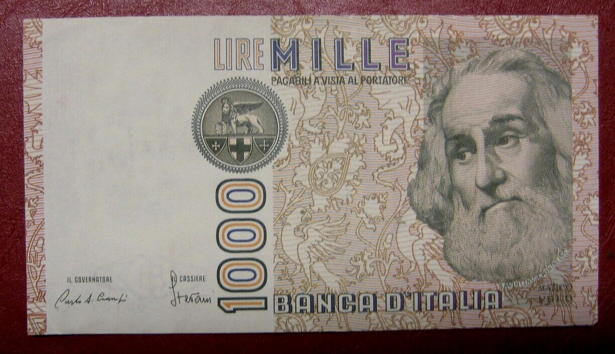 Paper Money Italy 1982 1000 lire VF.