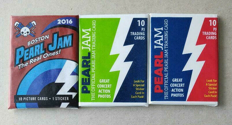 3 Pack Lot Of Pearl Jam Baseball Trading Cards Boston 2016 Chicago Seattle 2018