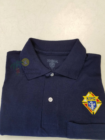 KNIGHTS OF COLUMBUS EMBROIDERED POLO GOLF SHIRT WITH LOGO ONLY(FREE SHIPPING)