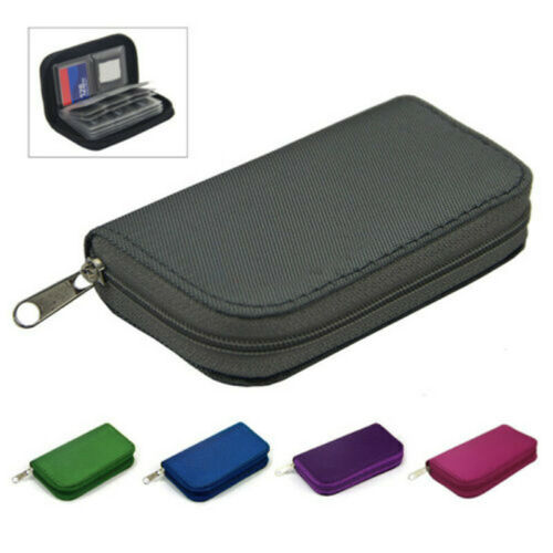 22-slot Memory Card Case Sd Sdhc Sim Cf Card Holder Protective Box Carrying Bag