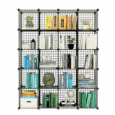 20 Cube Wire Grid Organizer Bookcase Storage Cabinet Wardrobe Closet USA