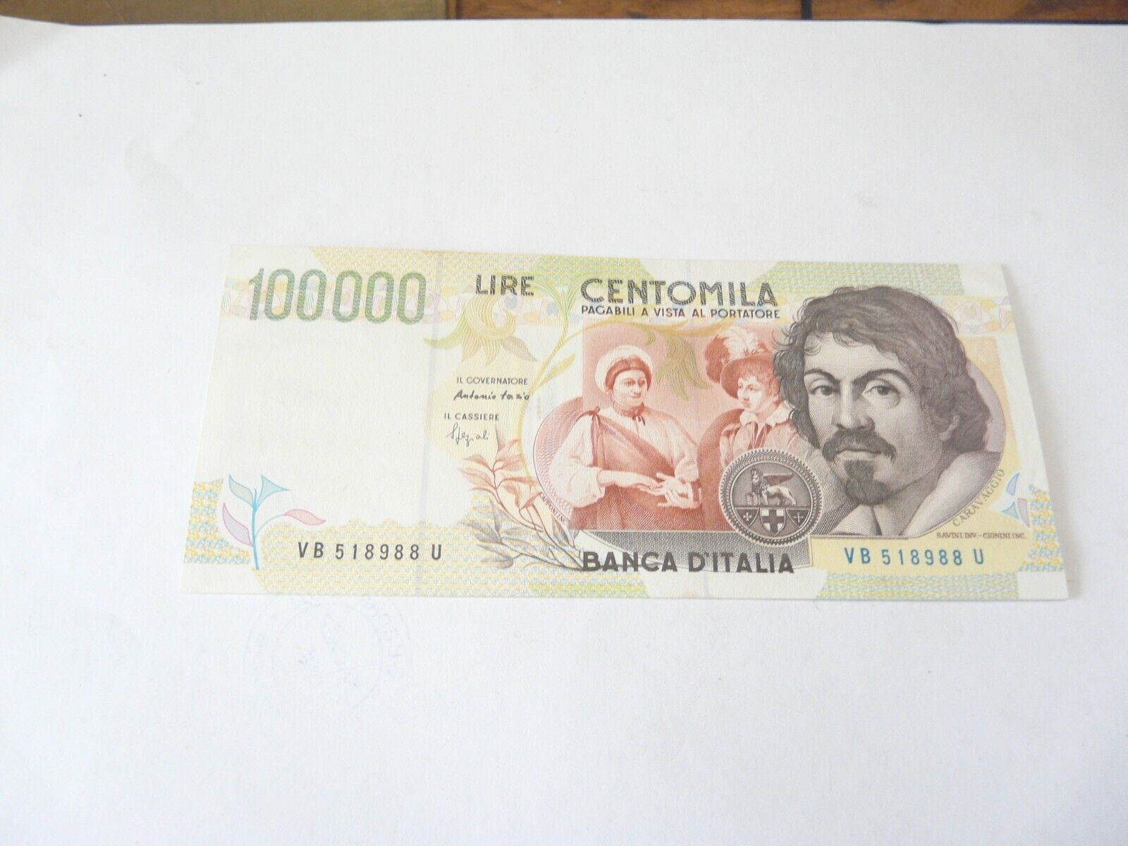 Currency Paper Money Italy 100000 Lire 1994 Excellent Condition