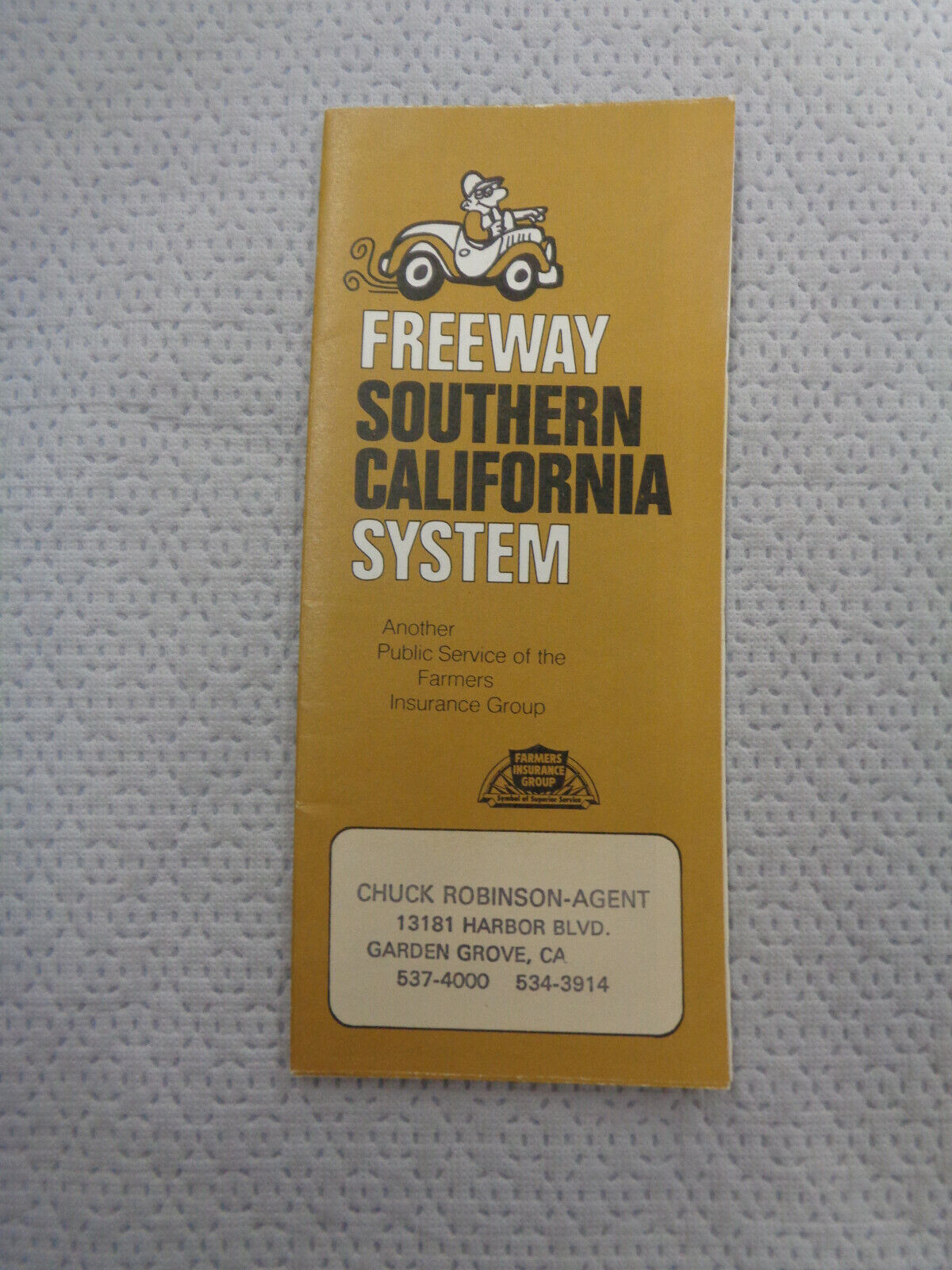 1975 Southern Ca Freeway System Map La Ca  75 Chuck Robinson Insurance
