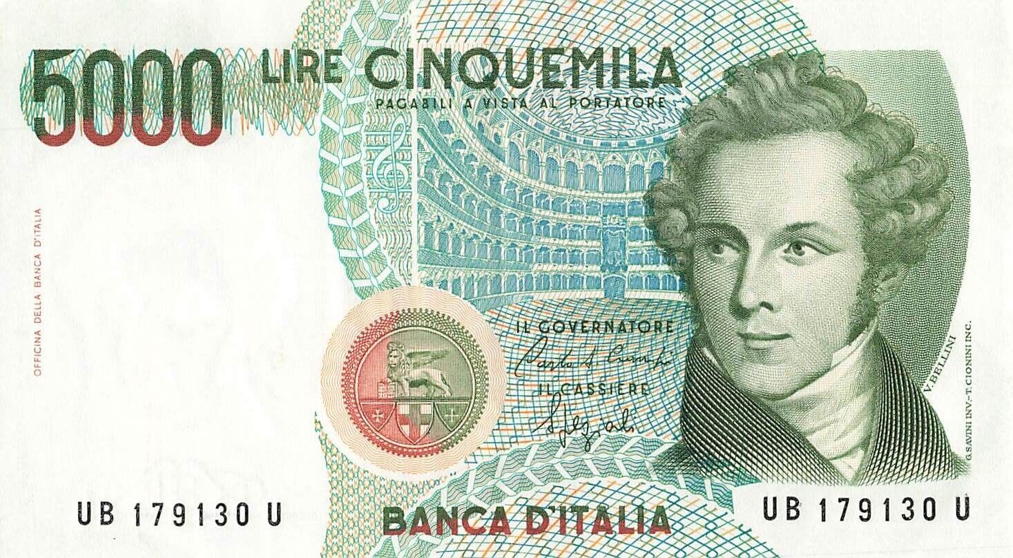 Italy 5000 Lire 1985 AU