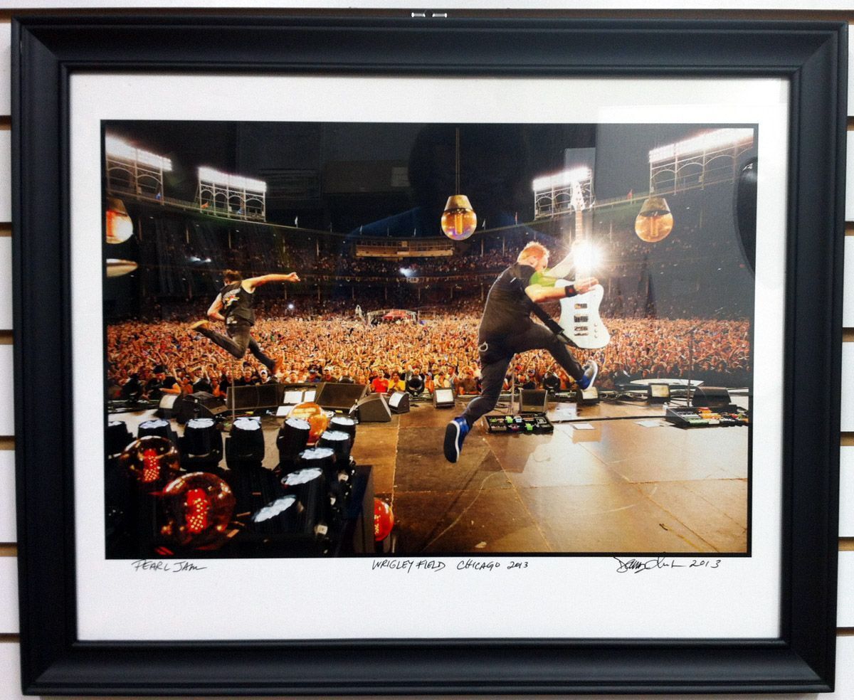 PEARL JAM Photo Wrigley Field Chicago 2013 Signed By DANNY CLINCH