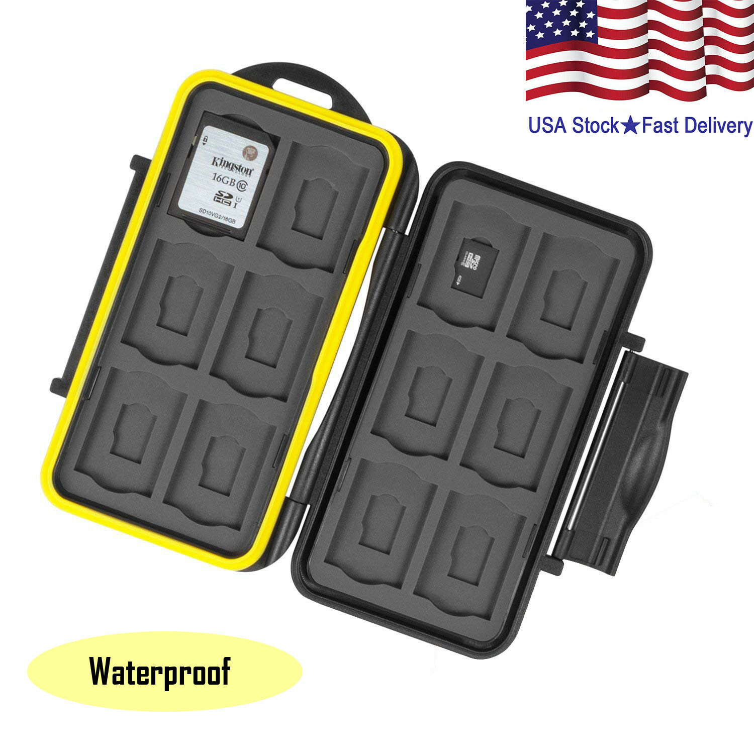 Water-resistant Memory Micro Sd Card Case Storage Holder 24 Slot Set Waterproof