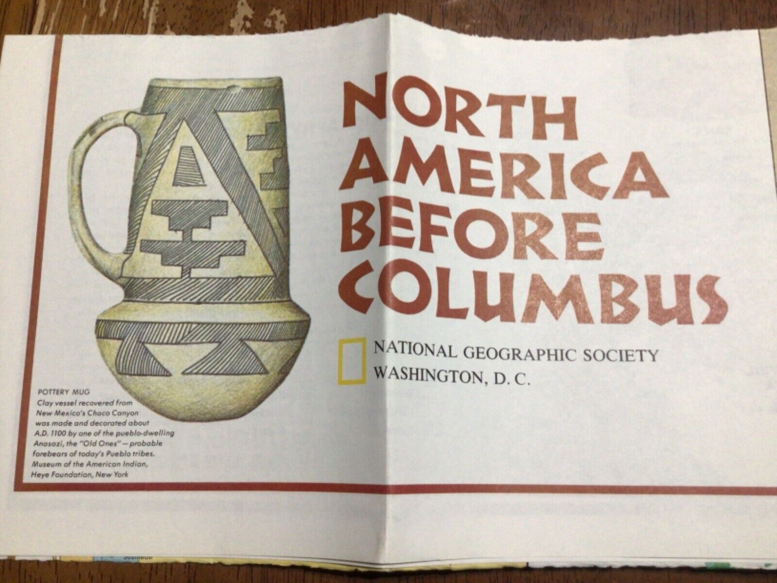 National Geographic Maps North America Before Columbus And Culture Of America