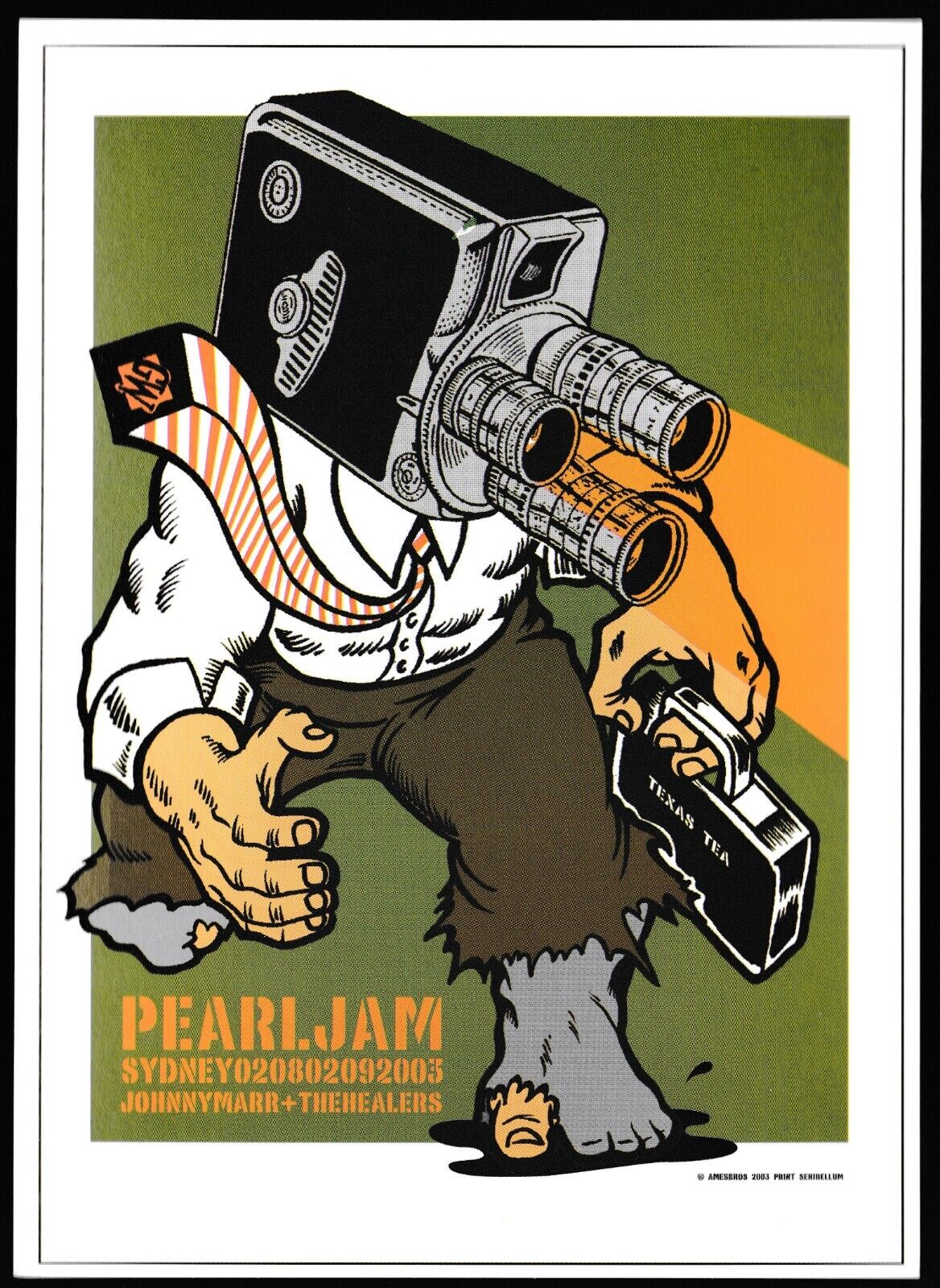 Pearl Jam 2003 Sydney Australia Postcard 5x7 Poster Print Ames Bros Eddie Vedder
