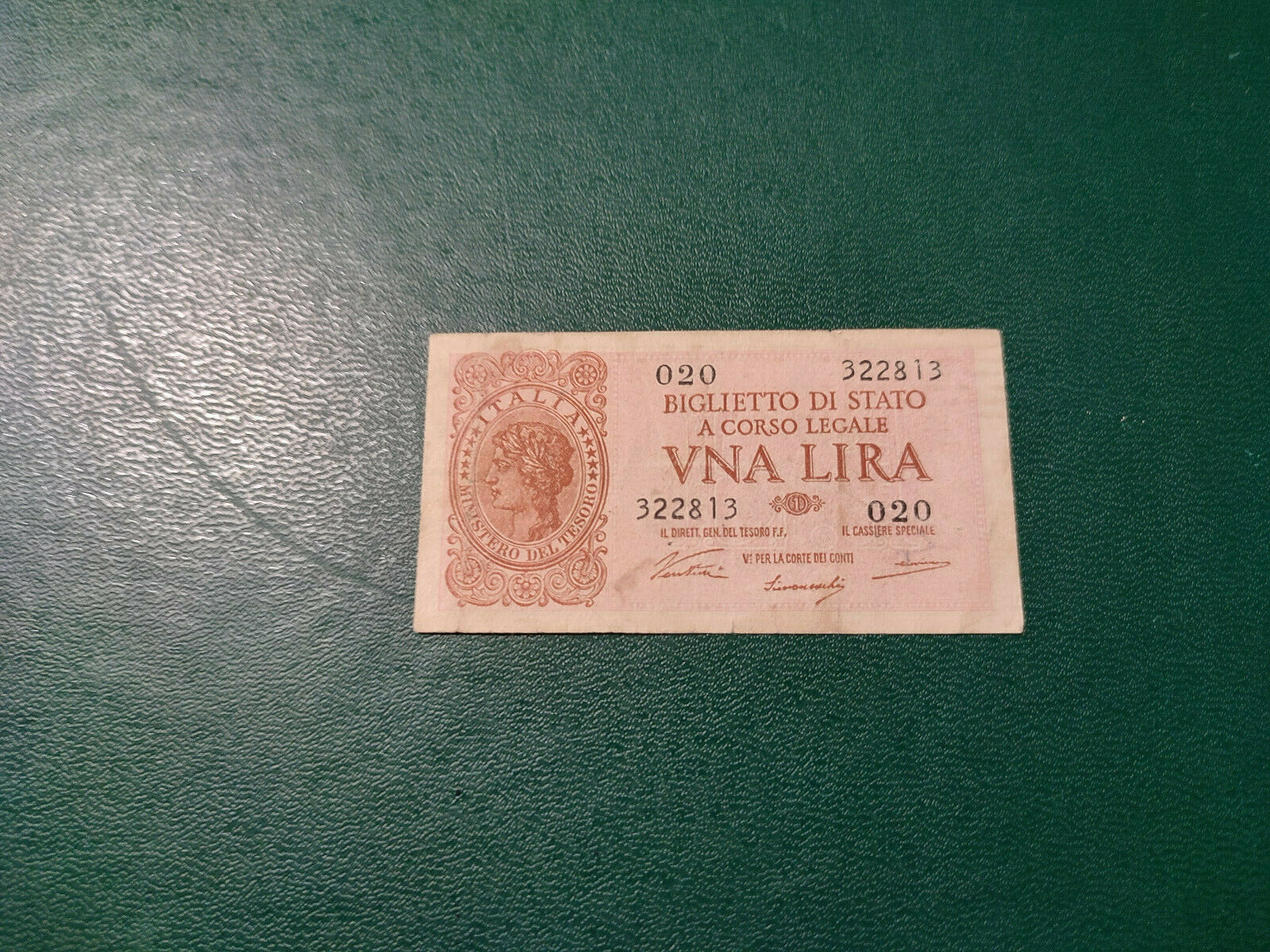 Italy Banknote 1 Lira 1944 !!!!!!!