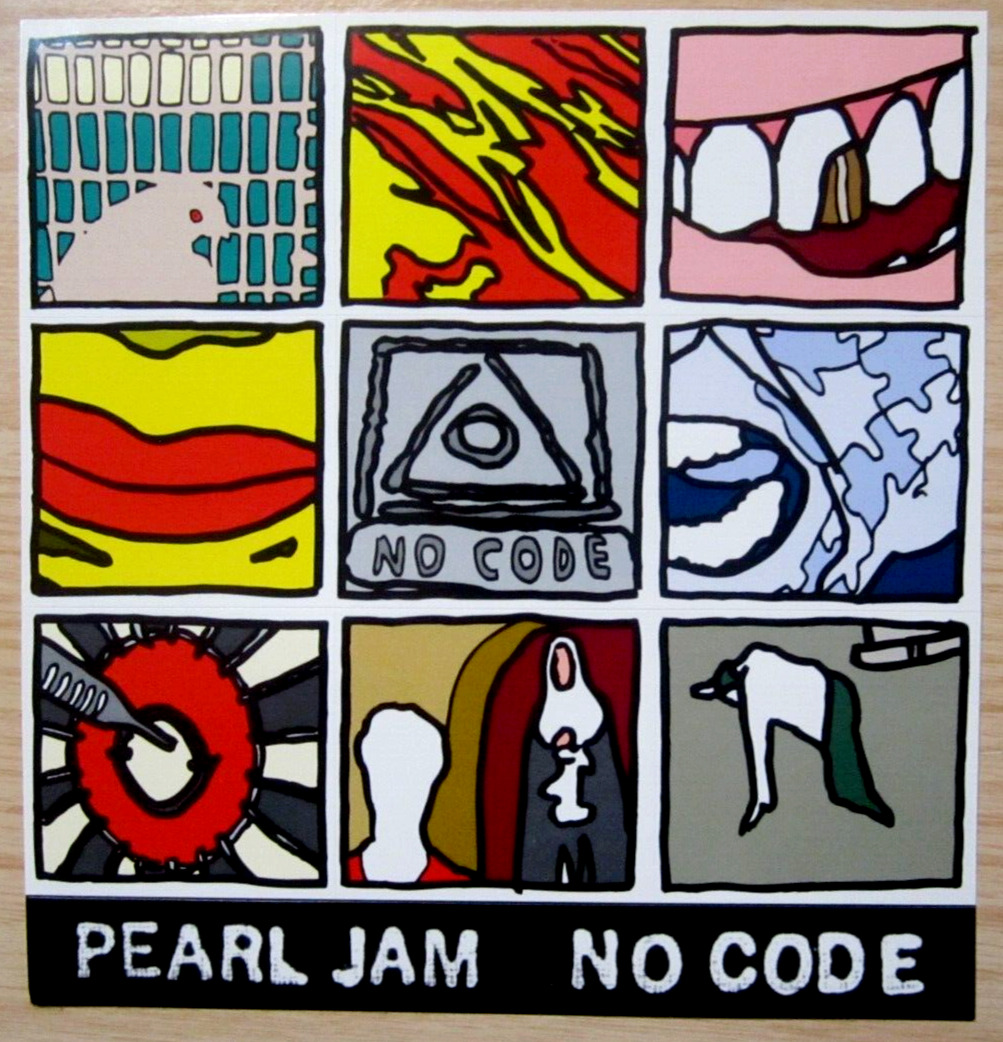 Pearl Jam Original 1996 No Code 9 Squares Polaroid Sticker Sheet