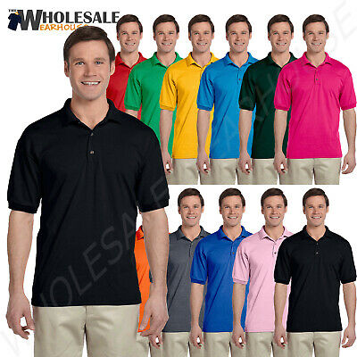 Gildan Mens Polo Shirt Moisture Wicking Dryblend Jersey S-xl R-g880