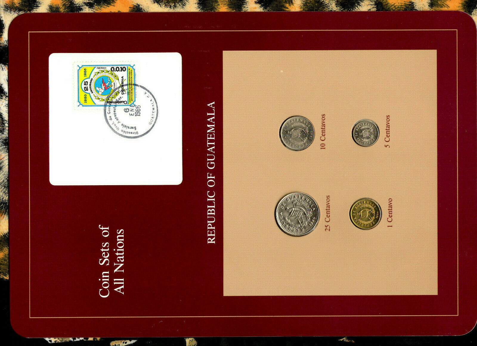 Coin Sets Of All Nations Guatemala Unc 1983-1985 5, 25 Centavos 1985