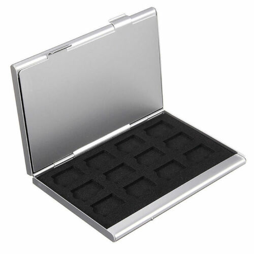 Durable 24tf Micro Sd Card Holder Silver Aluminum Memory Card Storage Case Box