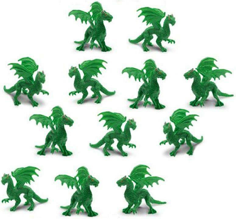 Doll House Shoppe Toy Green Dragon Set/12 Sl348822 Micro-mini Miniature Animal