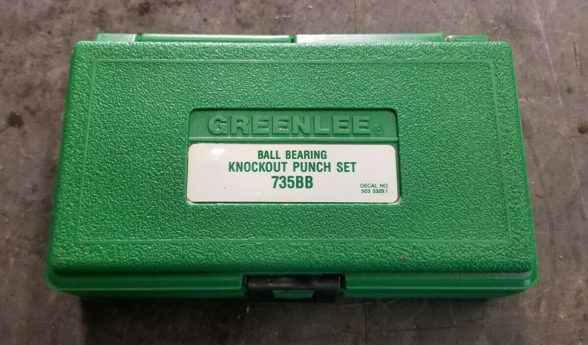 New Greenlee 735bb Ball Bearing Knockout Punch Set New In Box