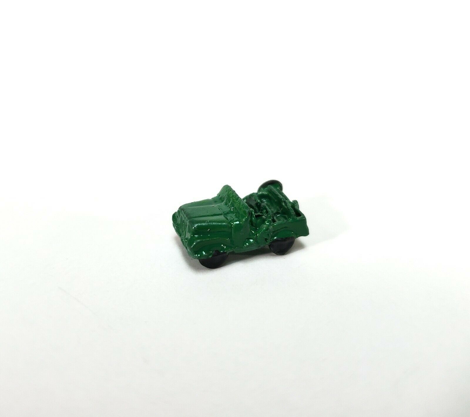 Dollhouse Tiny Jeep Vehicle Toy Green 1:12 Scale Nursery Toys Painted Metal