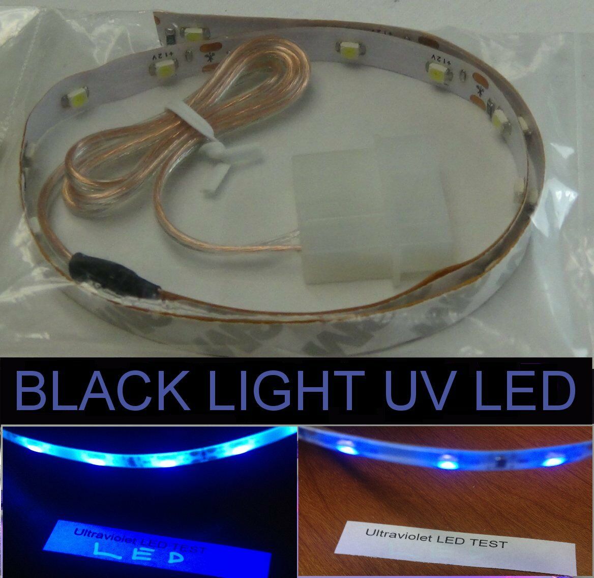 Uv-a (black-bluish) Led Strip 15inches Self-adhesive For Pc Computer Case Light