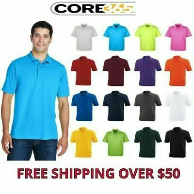 Core365 Men's Origin Short Sleeve Performance Piqué Polo 16 colors XS-5XL 88181