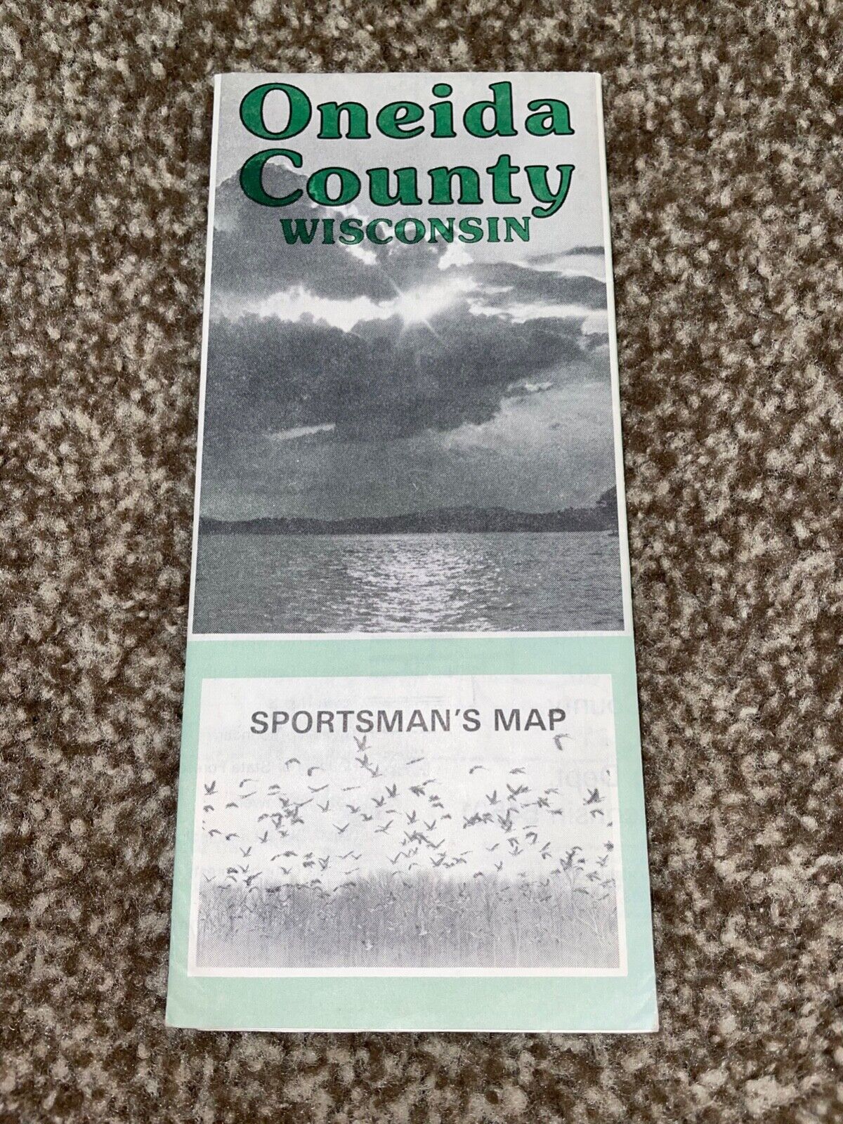 Oneida County Wisconsin City Street Sportsman's Map & Guide~Box HK
