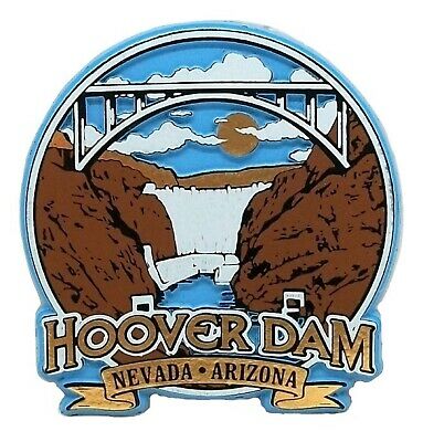Hoover Dam Round 4 Color Fridge Magnet