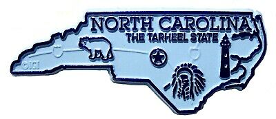 North Carolina the Tarheel State Map Fridge Magnet
