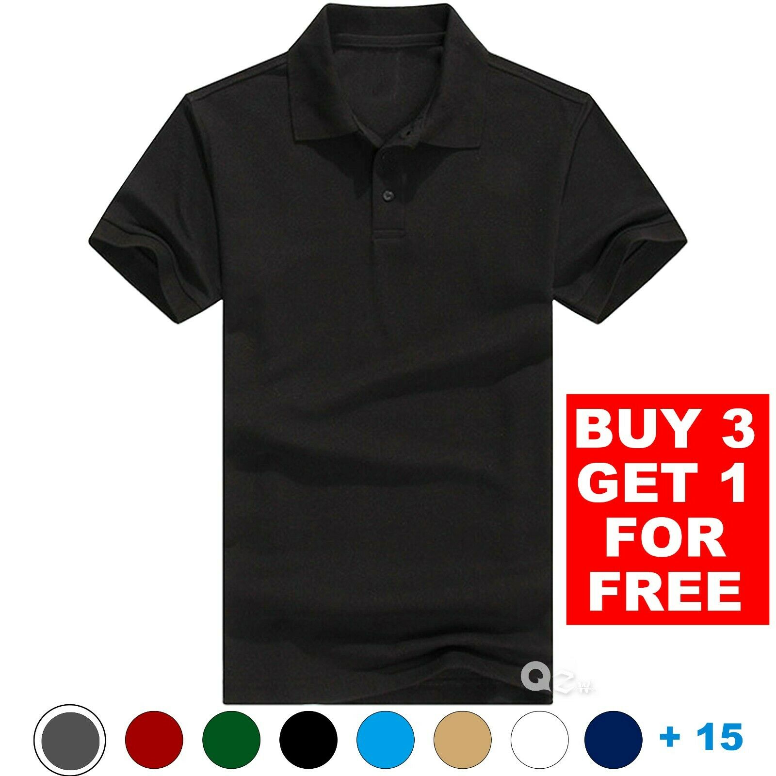 Men's Polo Shirt Golf Sports Cotton Short Sleeve Jersey Casual Plain T Shirt New