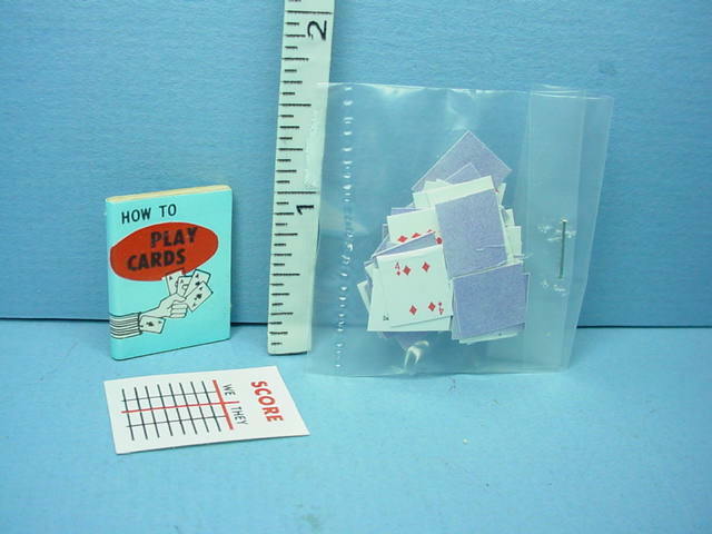 Miniature Playing Cards & Score Sheet &  Book H7080 Royal 1/12th