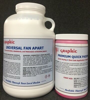 FAN APART PADDING COMPOUND GLUE FOR CARBONLESS 1 GAL & 1 QT RED PADDING COMPOUND