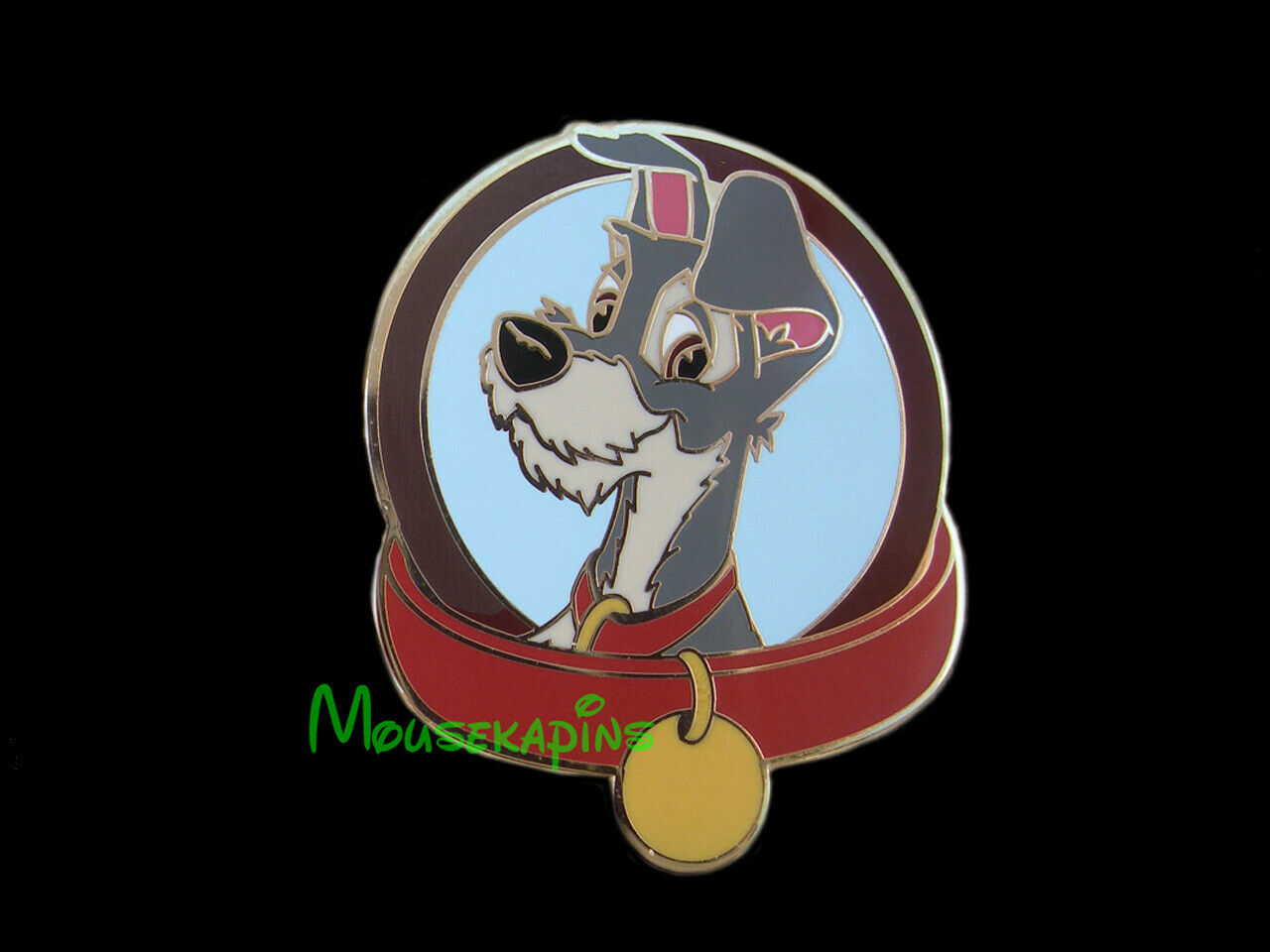 Lady & Tramp Stray Mutt Dog Tramp Collar Disney 2013 Mystery Pin
