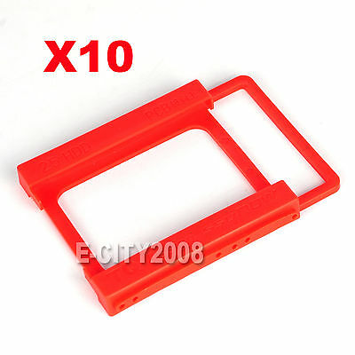 Lot Of 10, 2.5" To 3.5" Adapter Ssd Hdd Mounting Bracket Tray Caddy Bay Usa Ship