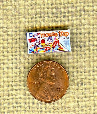 1:24 Half Inch Scale  Dollhouse Miniature  Mousetrap Game Box