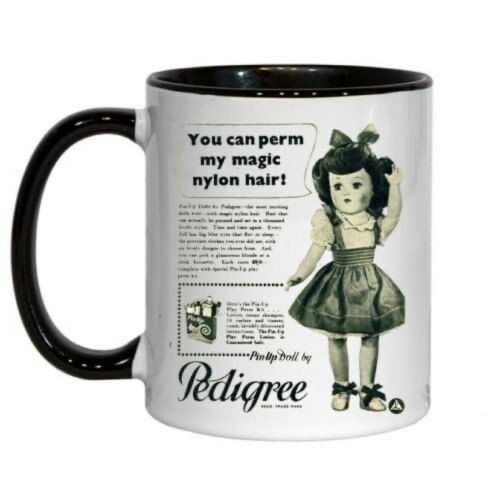 Coffee Mug - Pinup Doll by Pedigree Advert Design Collector Unique Gift