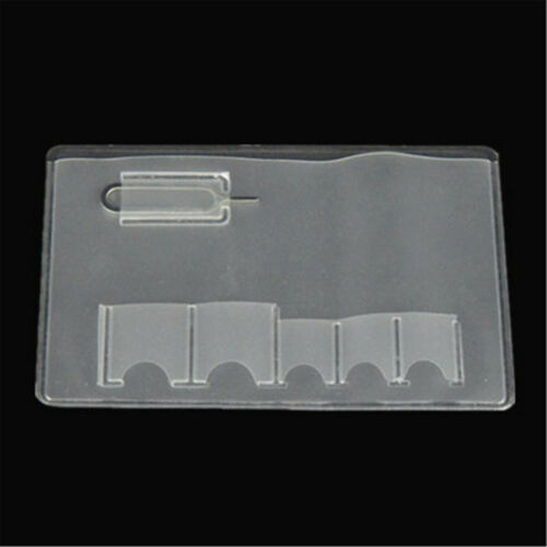 5x Sim Card Holder Storage Case For 5 Micro Sizes Sim Cards And Phone Eject Pin