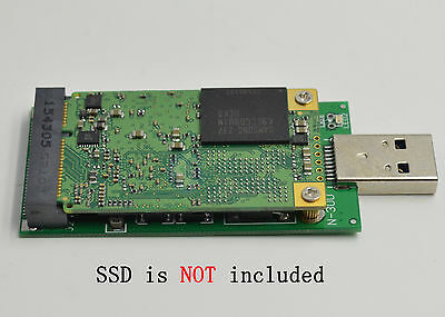 New External Mini Sata Msata Pci-e Ssd To Usb 3.0 Converter Adapter