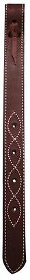Western Horse Saddle Leather Off Billet Cinch Tie Strap w/ Holes Chocolate Brown