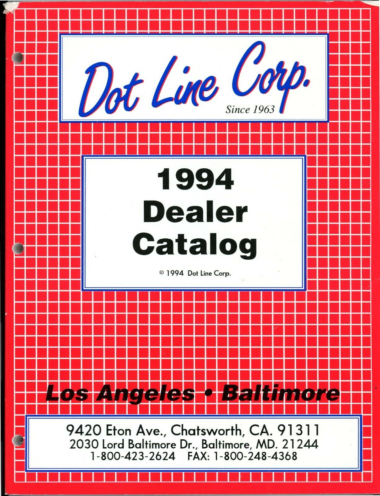 Dot Line Corp. 1994 Dealer Catalog, Photographic Porducts