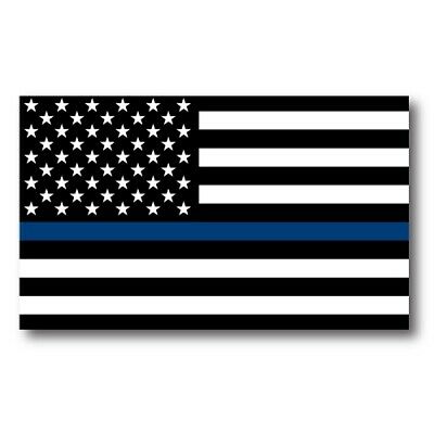Thin Blue Line American Flag 3 X 5 Magnet Decal For Car Truck Or Suv Heavy Duty