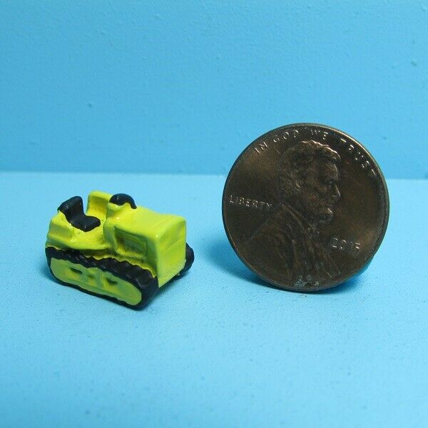 Dollhouse Miniature Toy Yellow Bulldozer Mul1031