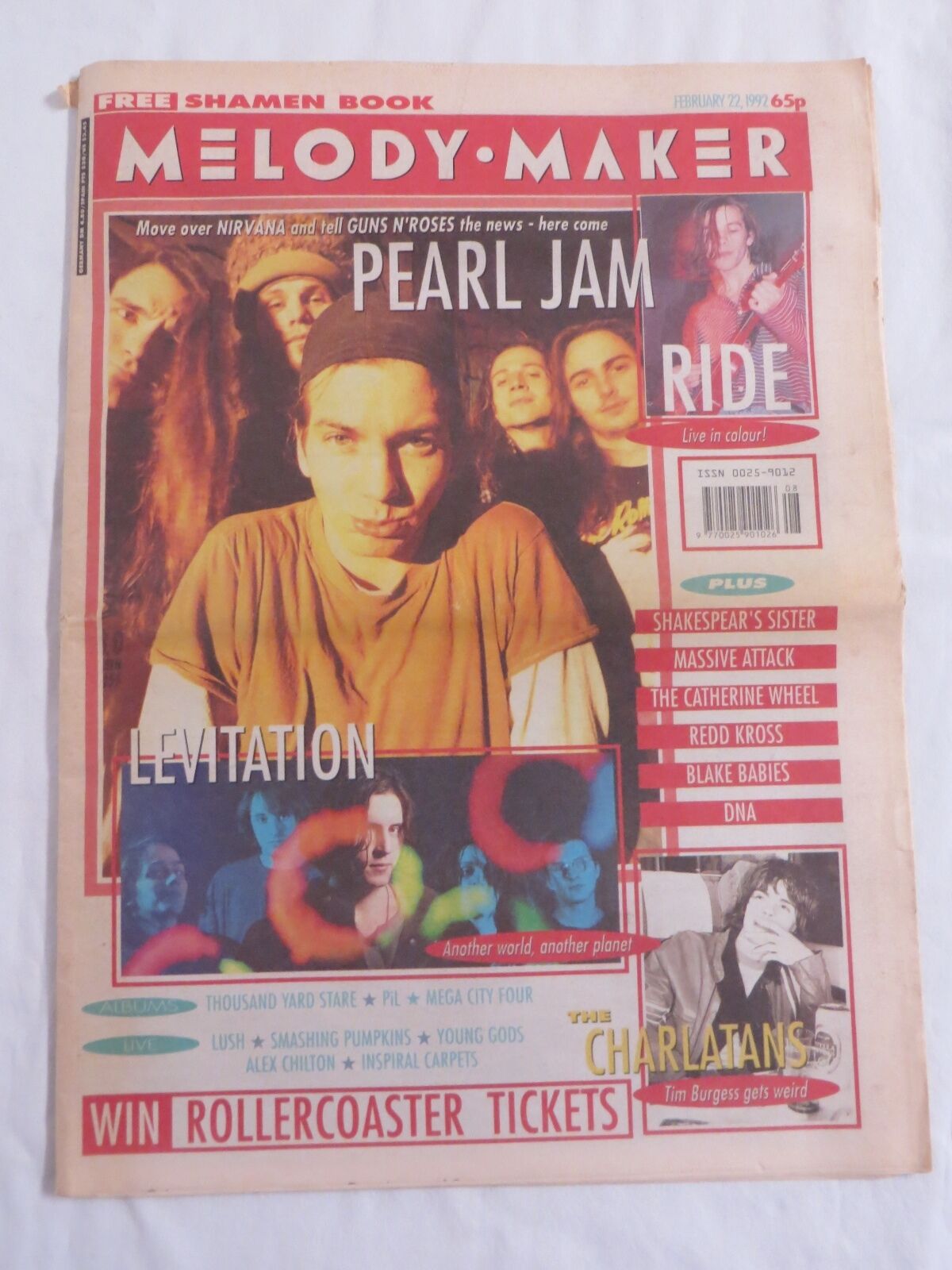 Pearl Jam Feb 22, 1992 Melody Maker Charlatans Massive Attack Redd Kross Ride