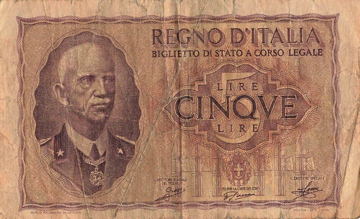 Italy 5 Lire 1940