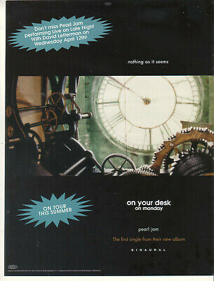 Pearl Jam 2000 Ad- Nothing As It Seems   Advertisement
